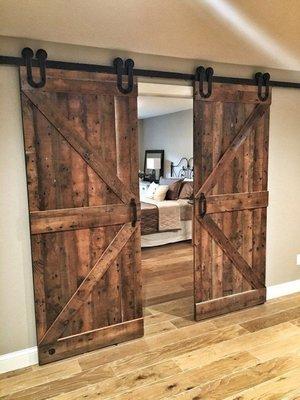 Bedroom barn door design