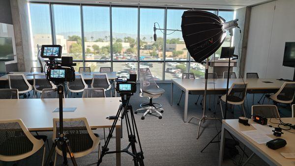 Corporate style interview, documentary style for UNLV's medical school, with 4K cameras, lighting and audio provided.