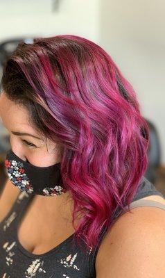 Pink and Orchid Balayage