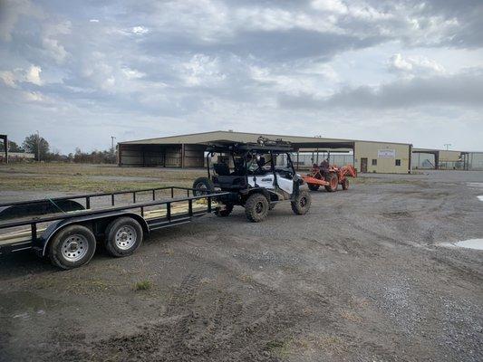 Working on the property and cleaning up the yard