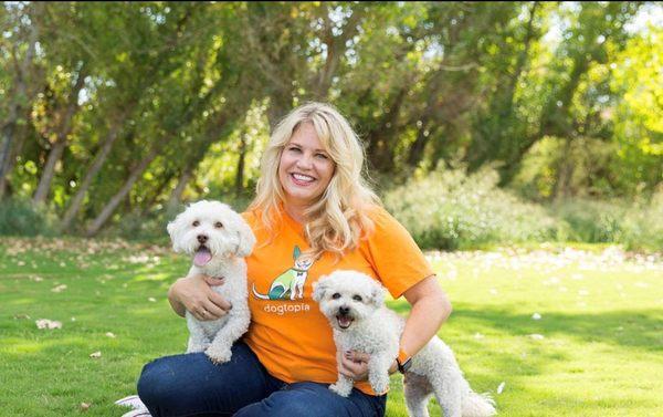 Owner Tina Edenfield and her 2 dogs Winnie and Ace