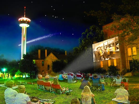 Movies by Moonlight at Hemisfair Park