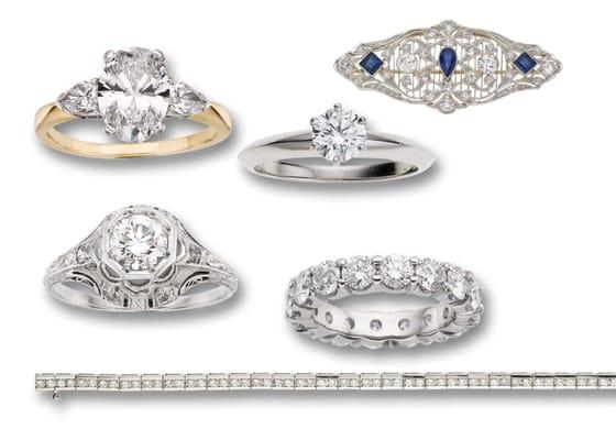 We carry a vast array of quality diamond jewelry.