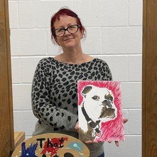 Paint your Pet class.  A portion of the proceeds go to support the Portsmouth Humane Society.