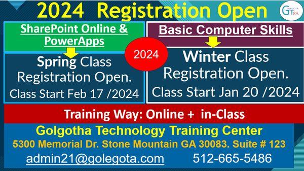 Training registration and training start date notice