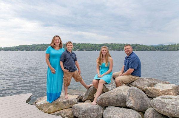 Family vacation Photography session. Lake Winnipesaukee Wolfeboro  New Hampshire.