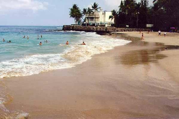 Magic Sands Beach on Alii Drive between Kailua-Kona and Keauhou-Kona.