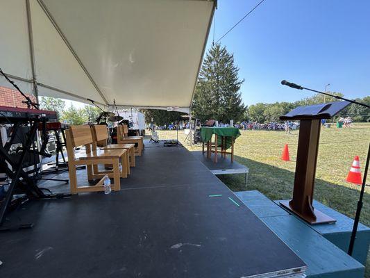 Out door mass setup for outdoor mass