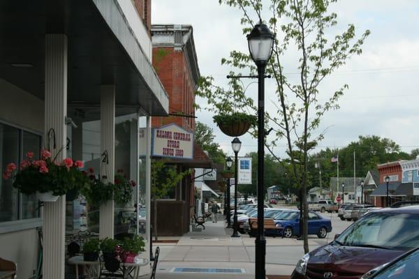 Downtown reconstruction and streetscape project in Kalona, Iowa.