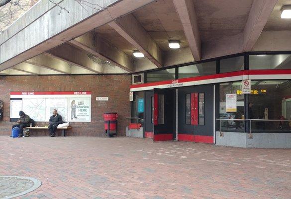 Entrance to Davis Square MBTA