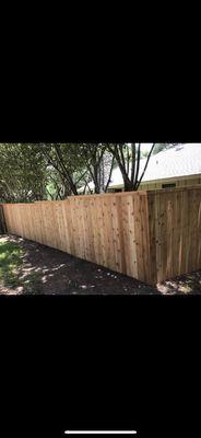 6ft Vertical Fence with slight trim