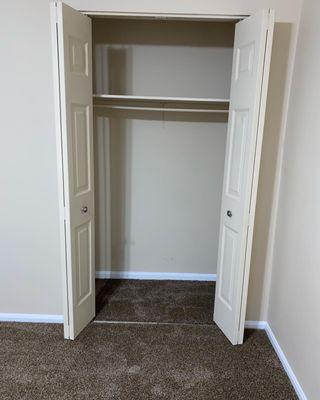 Two-bedroom, secondary bedroom closet.