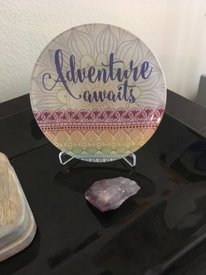 Adventure awaits with an amethyst crystal