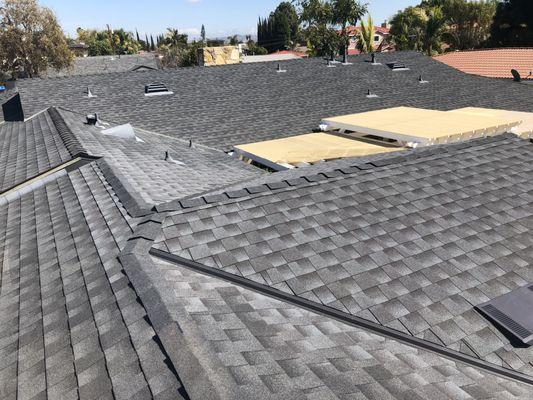 Roof of addition blended into existing home