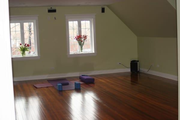 Maretta's yoga studio looking east