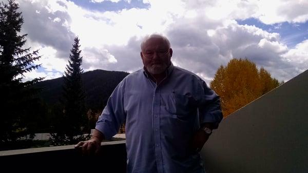 My husband on the balcony outside our room