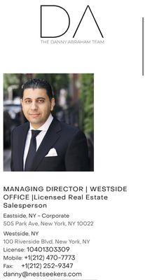 TOP PRODUCING AGENT ON RIVERSIDE BLVD & NYC!!!