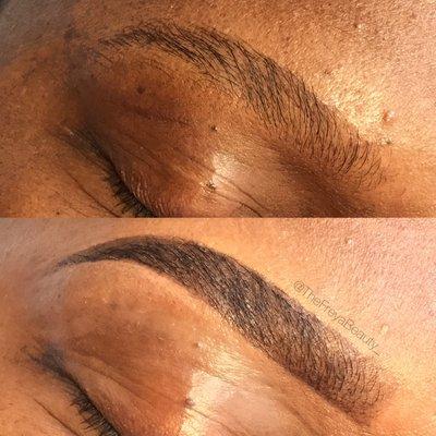 Eyebrow tint and wax