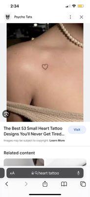 This is a normal heart tattoo