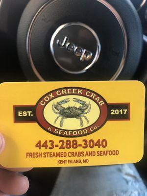 Cox  reek crab and seafood Number