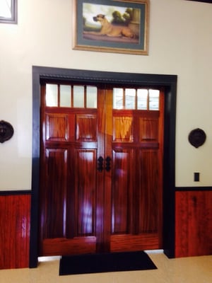 Awesome doors from the lobby to the indoor play area.