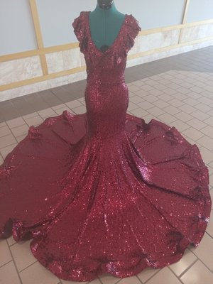 Burgundy prom dress