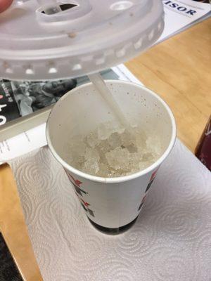 Cup full of ice