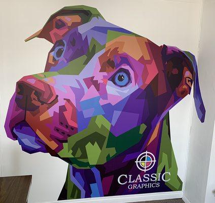 Welcome to Classic Graphics. Here is our Wall Dog