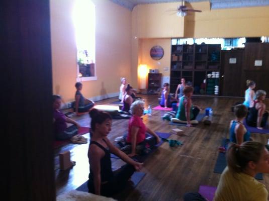 A peek at our beautiful studio (full of beautiful yogis!)