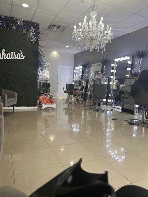 Inside the salon