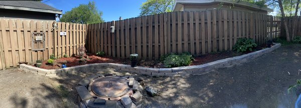 Repaired retaining wall