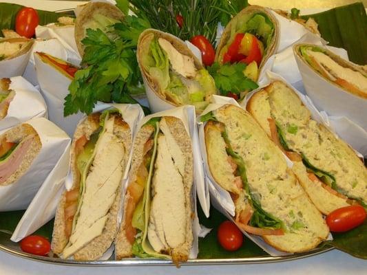 Overstuffed Sandwiches for a catered corporate lunch.