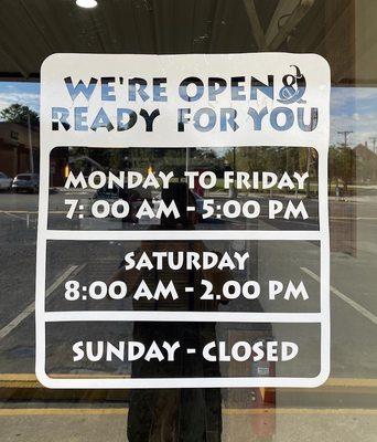 Restaurant hours