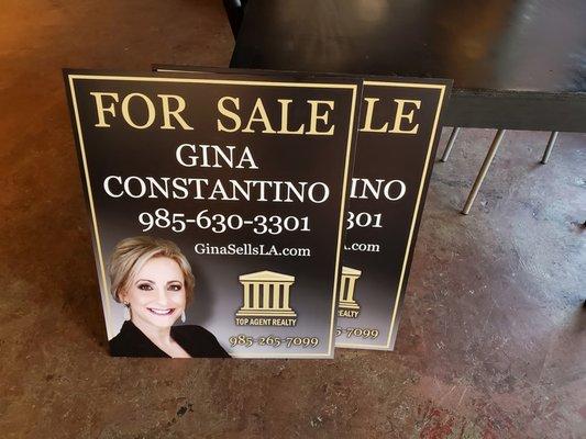 Real Estate signs for Gina Constantino