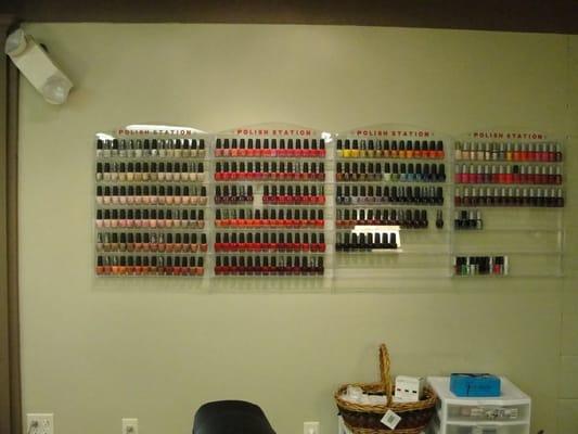 Wall of OPI polish