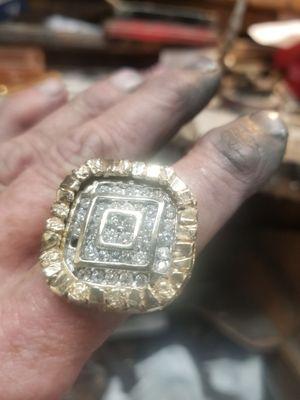 4ct Diamond and 14 K gold ring, custom made by Randy Davis, coolerjewelers