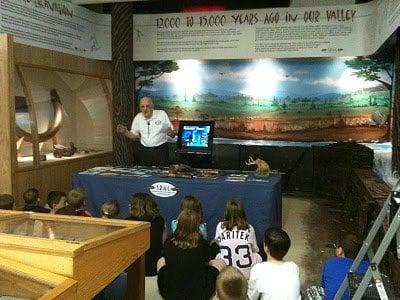 The SRAC Woolly Mammoth Exhibit includes panoramic murals, movie kiosk and woolly mammoth display!