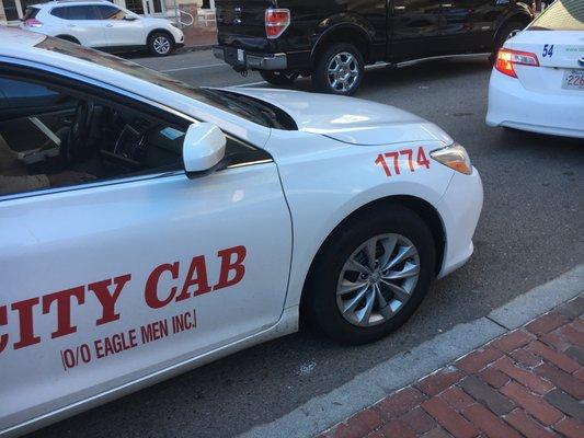 He told me I couldn't take a picture of him, so here's the CAB he drove.