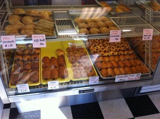 So many savory options! Kolaches, breakfast sandwiches, breakfast egg rolls.