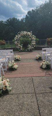 Outdoor Floral Wedding Set Up