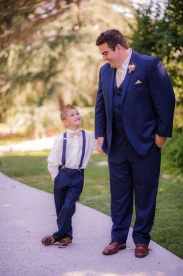 The groom and ring bearer looking great for the wedding! Thank you Jazz!