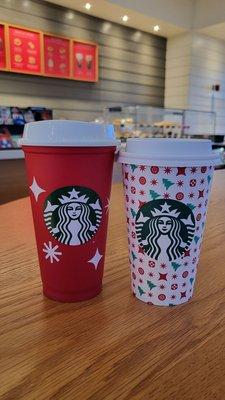 Red Cup day! Purchase of a Holiday Drink gets you one red cup! : )