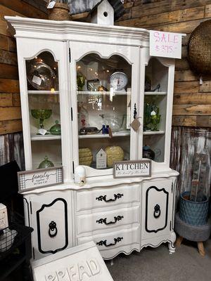 Custom painted china cabinet