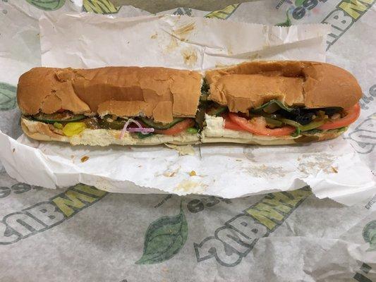 The best warm veggie sub I've had in a long time! Who knew!