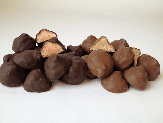 Haystacks covered in dark and milk chocolate