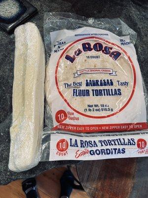 Oaxaca cheese & tortillas