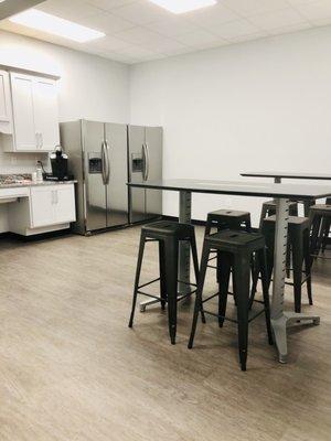 Break room and coworking space