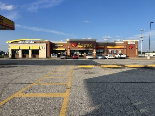 McDonald's, Subway, and a convenience store besides fuel (and trucker services).