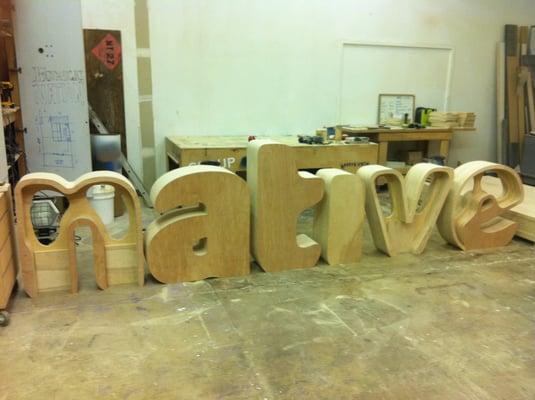 12" Layered Plywood Letters