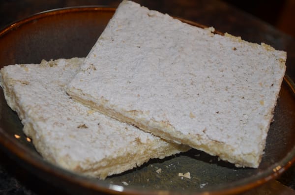 Lemon bars are one of the most favorite desserts at the bakery.